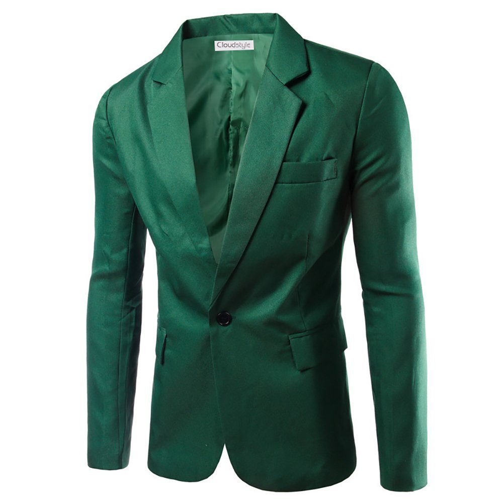 Allthemen Herren modisch Freizeit Blazer Grün1 3XL