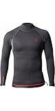 Nookie Mens Ti 1mm Neoprenanzug Top - Schwarz Rot - Thermal Warm Heat Layer Layers