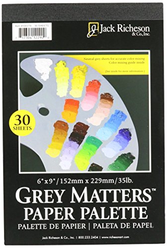 Jack Richeson grau Matters Papier Palette (30 Blatt), 15,2 x 22,9 cm