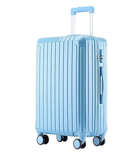 Habrur Rollkoffer Koffer Trolley Koffer Mit Spinner-Rädern, Leichte Hartschalen-Rollkoffer Für Geschäftsreisen Koffer Gepäck Reisekoffer (Color : Blu, Size : 24in)