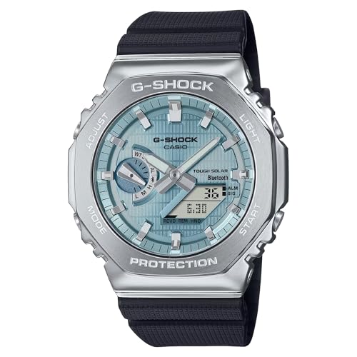 Casio G-Shock solar turquoise and black men's watch GBM-2100A-1A2ER resin case and strap Bluetooth