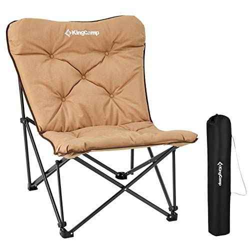 KingCamp Campingstuhl Lindon Relax Schmetterlingsstuhl Lounge Stuhl Stahl 136kg beige