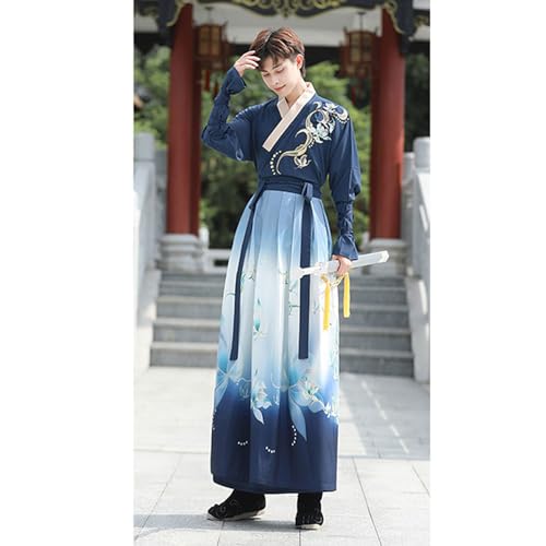 OZMDXKJ Wuxia Cosplay Kostüme der Tang-Dynastie der Hanfu-Dynastie Traditionell Chinesisch Antik Unisex L = 165-175 cm