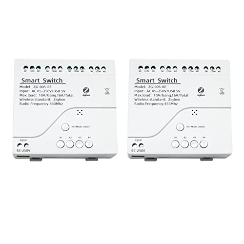 Kiudduy 2X 4CH Zigbee Smart Light Switch Modul AC 85-250V RF433 Empfangen 10A Relais Arbeiten