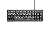 HP 100 USB verkabelte Tastatur, Ziffernblock, Schnellwahltasten, Robustes Design, ergonomischer Prolo, höhenverstellbar, einfache Konfiguration, schwarz