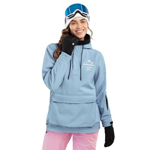 SIROKO - Snowboardjacke mit Kängurutasche für Damen W3-W Prags - XL - Blau