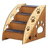 Haustierstufen Für Katzen – Haustierstufentreppen | Haustiertreppe Für Den Innenbereich, Hundetreppe | Hundestufentreppe | Hochbett-Kletterbett-Stufen Für Hunde | rutschfeste Hundetreppe Aus Holz Für