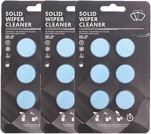 Concentrated Washer Fluid,Car Windshield Washer Fluid Concentrated Clean Tablets Remove Glass Stains (3 pcs)