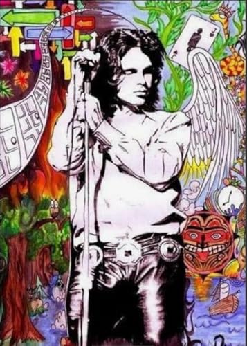 Hfmquisutron Puzzle 1000 Stücke Musiker Künstler Jim.Morrison Poster Holz Dekompression Spiel Für Erwachsene Spielzeug Rt162Ha