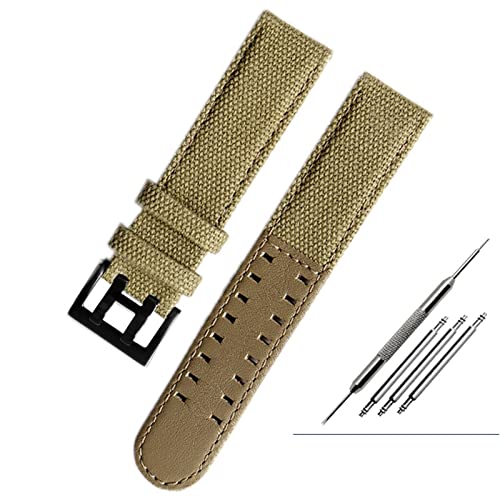 NEYENS Das Canvas-Lederarmband ist geeignet für Hamilton Khaki Field Watch H68201993 H7060596. Für Seiko-Armband mit 20 mm und 22 mm Schnalle, 20 mm, Achat