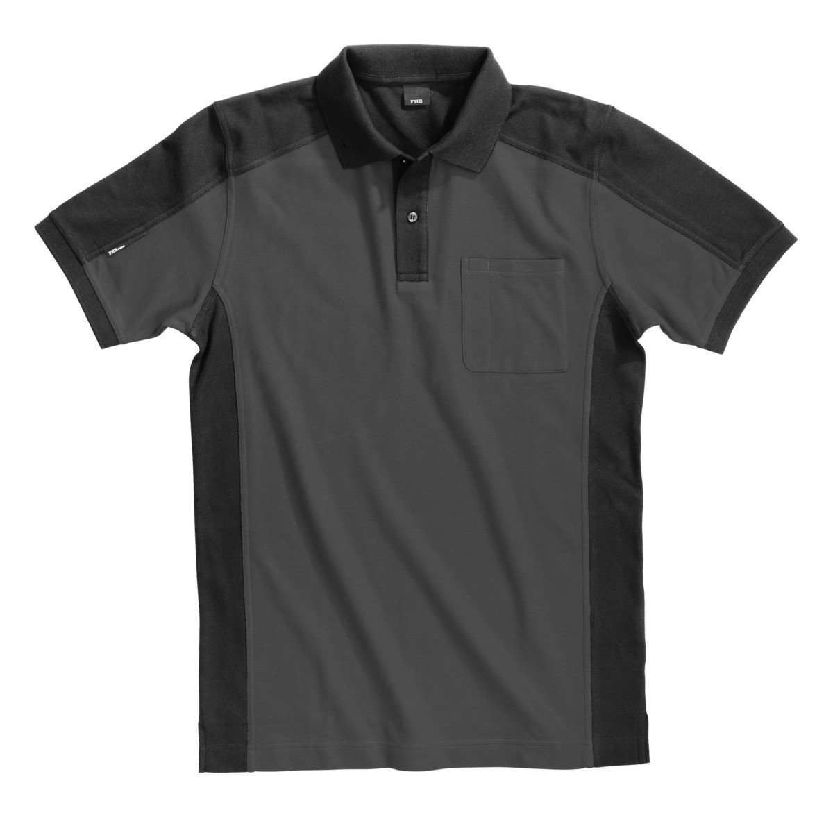 FHB Polo-Shirt, Konrad, Größe M, weiß / anthrazit, 91490-1012-M