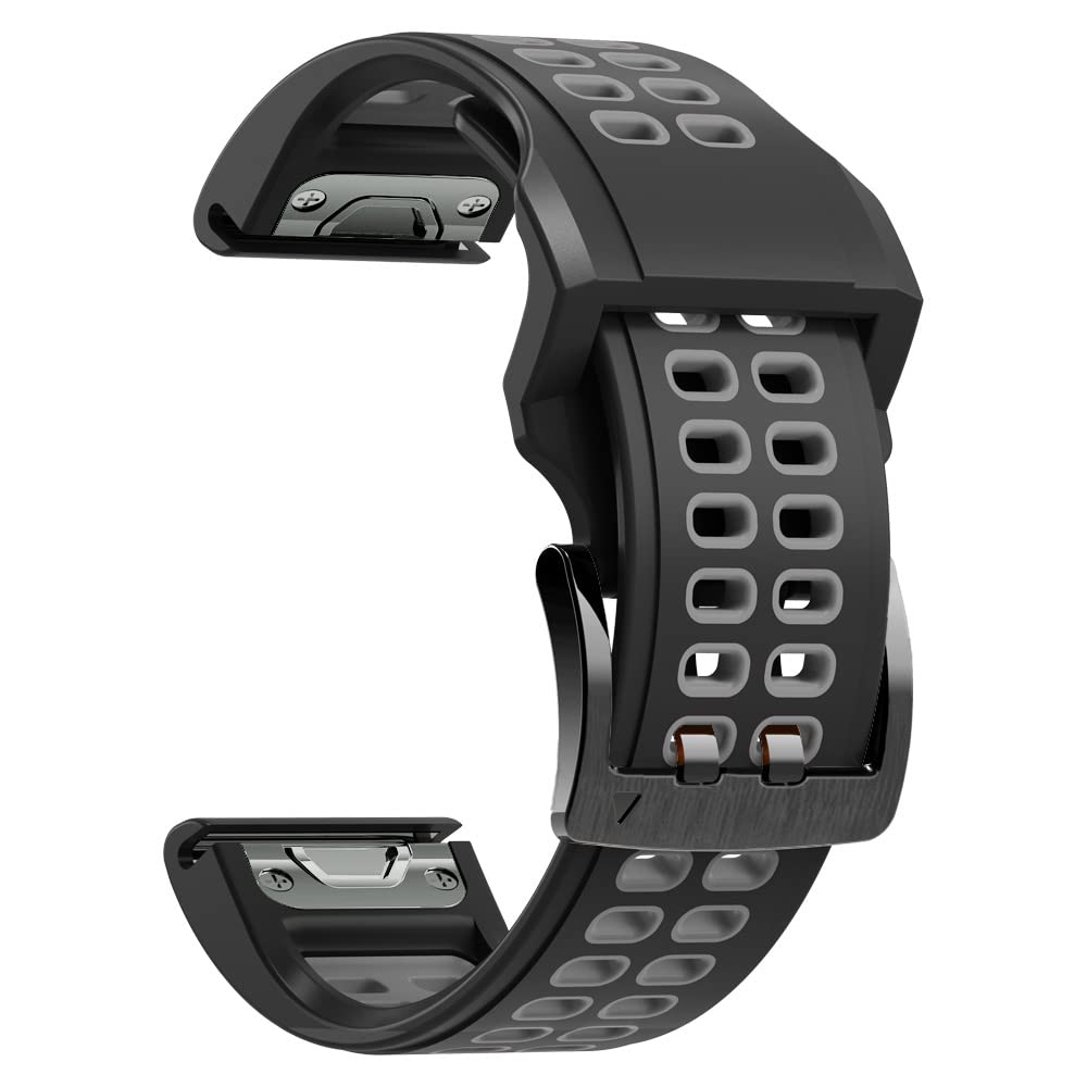 NEYENS 22 x 26 mm Smartwatch-Armband für Garmin Fenix 7 7X, Silikonarmband, Schnellverschluss, Armband für Fenix 6X, 5X, 6, 5 Plus, 945, Correa, 22mm Fenix 6 6 Pro, Achat