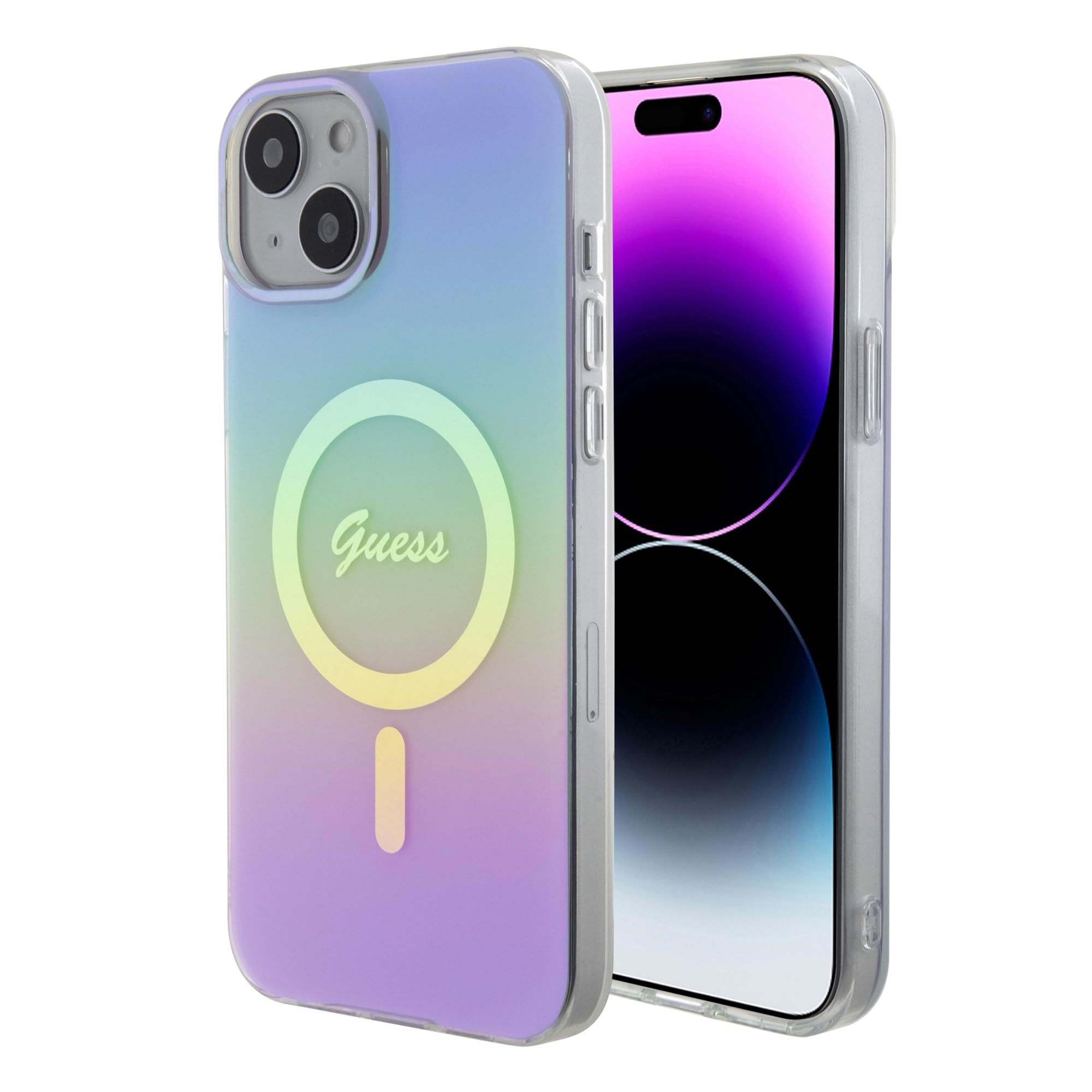 Guess GUHMP15MHITSU Hülle für iPhone 15 Plus 6.7" lila hardcase IML Iridescent