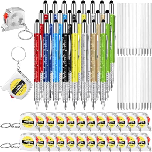 Naugan Multifunktionsstift-Geschenkset EnthäLt MaßBand, 6-In-1-Praktikenstift, Geeignet für MäNnergeburtstagsfeiergeschenke, 24 StüCk