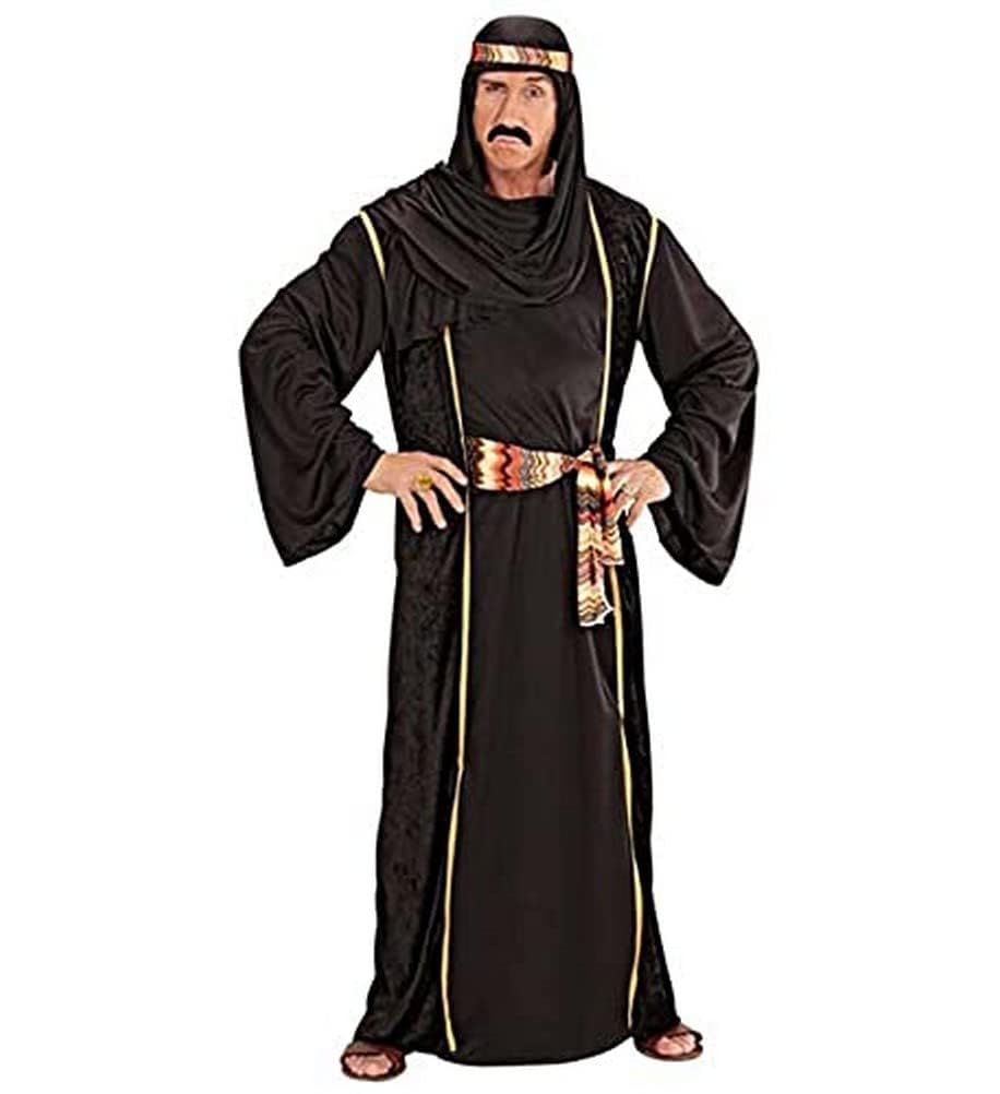 Widmann - Kostüm Arabischer Scheich, Robe, lange Weste, Gürtel und Kopftuch, Sultan, Araber, Karneval, Mottoparty