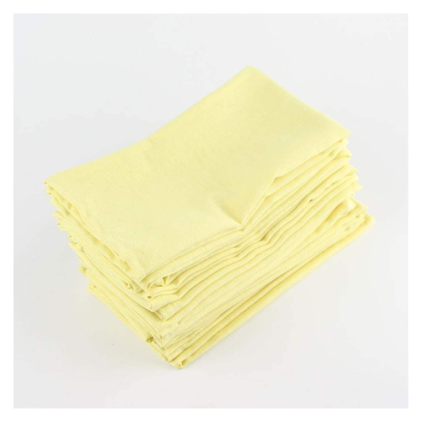 Wiederverwendbare Stoffservietten, Set von 12 Stück Tuch Servietten 40x40cm Baumwolle Leinen Servietten Tischsat Weiche Esstisch Servietten Matte Kinder Tisch Serviette Stoff(12 CJ006 4040Yellow)