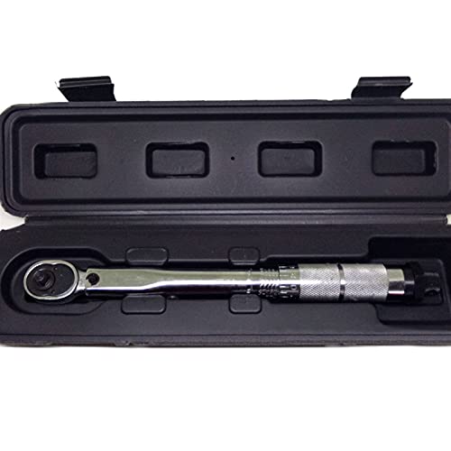 Crepundia Drehmomentschlüssel,Torque Wrench 5-25nm 1/4 '' Einstellbarer Drehmomentschlüssel quadratisch Drive klicken Sie auf Ratsche Handschlüssel