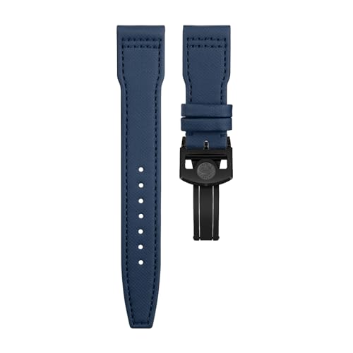 IOTUP Uhrenarmband aus Nylon-Leinen-Leder, 21 mm, 22 mm, für IWC-Armband Spitfire Mark 18 Portugieser Portofino Pilot IW3777, 22 mm, Achat