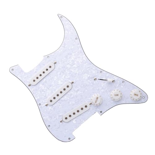 Standard-Pickguard-Tonabnehmer SSS E-Gitarren-Schlagbrett-Tonabnehmer, exquisite modische Gitarren-Ersatzteile (Color : 3)