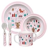 sigikid 25245 Melamin Set, dog rosa Mädchen empfohlen ab 36 Monate rosa