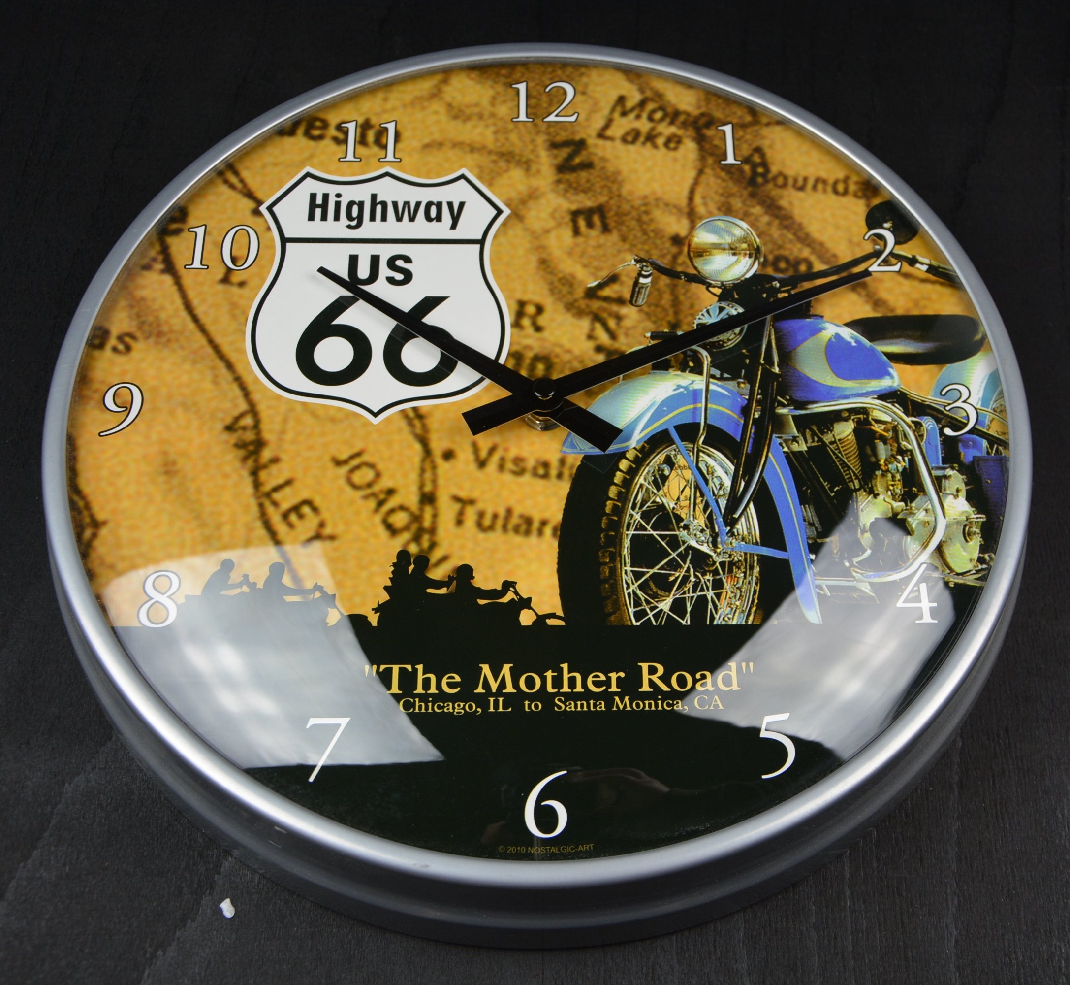 Nostalgic-Art 51032 US Highways 66 Map, Wanduhr, 31 cm