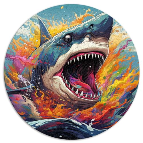 Puzzles Geschenk Megalodon Hai 1000 Teile Puzzle 26,5x26,5 Zoll Präzisionsschnitt-Puzzle Familienaktivität Puzzles Lernspiele