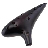 Okarina für Erwachsene Palm Red Farbe 12 Löcher Alto ToneC Ocarina Flöte Keramik Musikinstrumente Professionelle Geräuchert Brennen