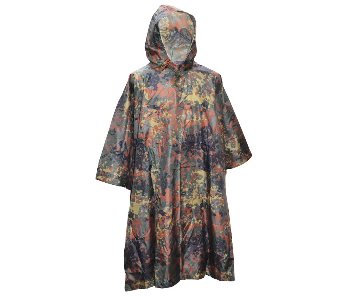 Army Regenponcho US Poncho Rip Stop Angler Umhang Regenjacke Cape in 4 Farben