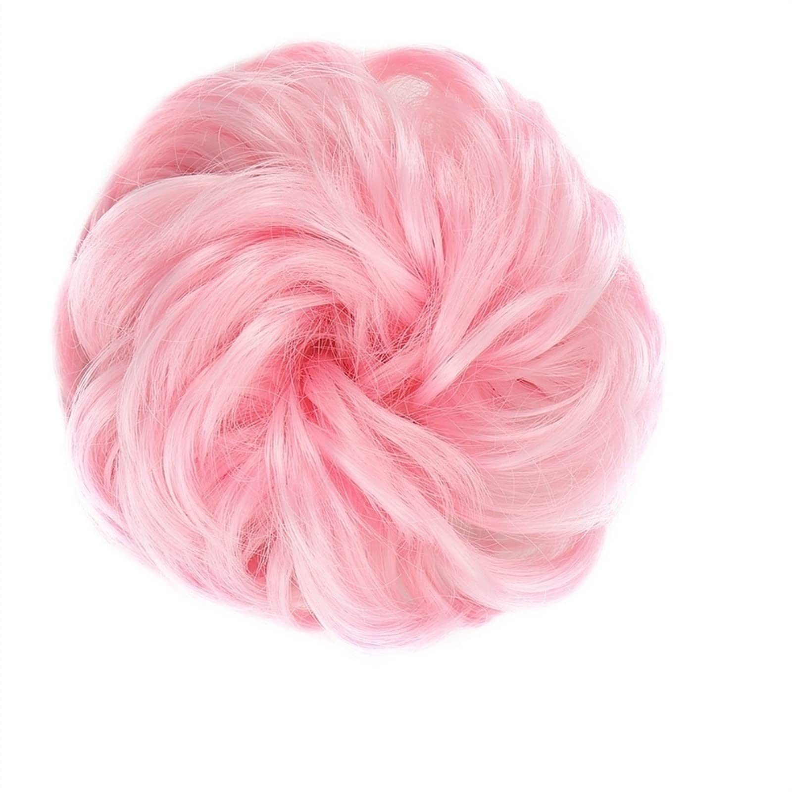 Bun Haarteile Lockiges gewelltes Haargummi-Donut-Chignon-Haarteil for Frauen, unordentlicher Dutt, Haarverlängerungen, synthetischer Haarknoten, elastisches Band, Haargummis, Hochsteckfrisur, Pferdesc