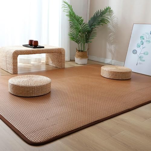 Japanische Tatami-Bodenmatte, natürlicher Bambusteppich, rutschfeste Bodenmatte, Sommer, Faltbare Bodenschlafmatte, Innenbodenteppich für Wohnzimmer, Schlafzimmer, Krabbelspielmatte, D, 200