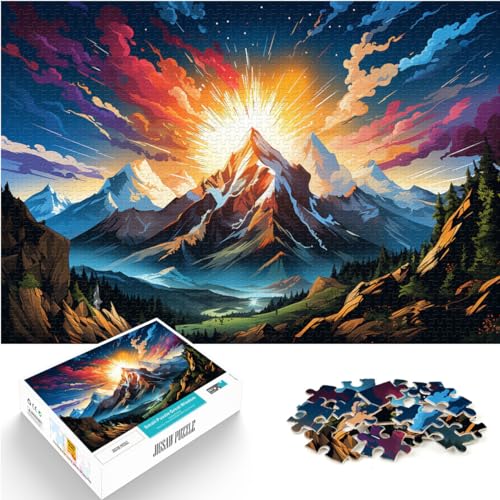 Spielzeug-Puzzle Schöne und wundervolle Weltlandschaft, 1000-teiliges Puzzle für Erwachsene, Holzpuzzle, anspruchsvolles, schwieriges Puzzle, 1000 Teile (50 x 75 cm)