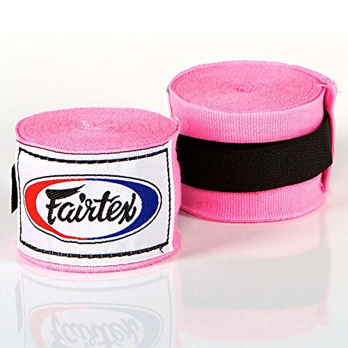 Fairtex Bandagen, halb-elastisch, 4.5 m, pink, Wickelbandagen, Hand Wrap