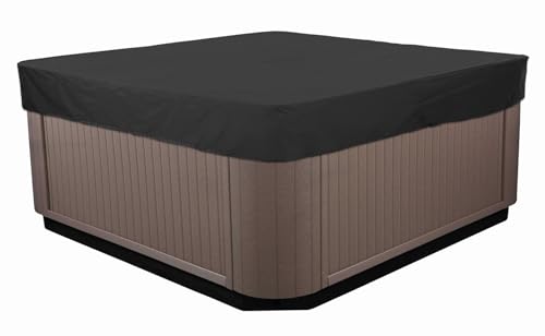 BaCover Outdoor Whirlpool-Abdeckung, 210D Oxford-Gewebe Wasserdicht Spa Staubschutz Poolabdeckung Quadratische,Schwarz,220x220x30cm