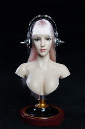 VUSLB 1/6 Scale Female Head Sculpt, Cosplay Girl Head Carved Makeup Version for 12inch Action Figure Doll Collection(F)