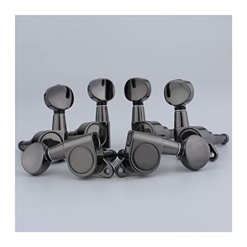 Gitarren Stimmwirbel Tuner Machine Heads Mini Oval Tuner Für NS Rauchige Farbe (Color : 3R3L)