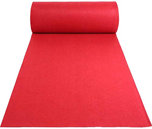 Nisorpa Roter Teppich Läufer Eventteppich Hochzeitsteppich 10m x 1m Lang VIP Event Rot Teppich Rutschfester Red Carpet Empfangsteppich