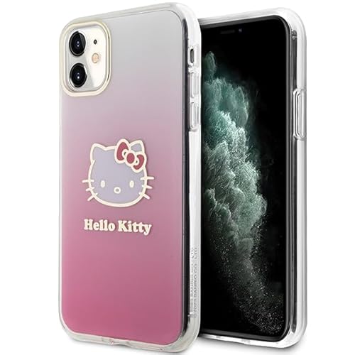 Hello Kitty HKHCN61HDGKEP Hülle für iPhone 11 / Xr 6.1" Rosa hardcase IML Gradient Electrop Kitty Head