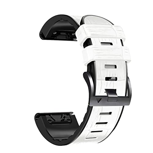 OPKDE Silikon-Lederarmband für Garmin Fenix 7 7X 5 5X Plus 6 6X Pro Smartwatch QuickFit Easyfit Armband 26 22 mm, 22mm For Fenix 7-EPIX, Achat