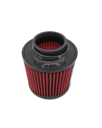 Luftfilter Für Sport Racing Auto Motor Lufteinlass 76MM 89MM 101MM Auto Luftfilter Cold Air Intake Universal Filter Autoluftfilter(89MM-Red)