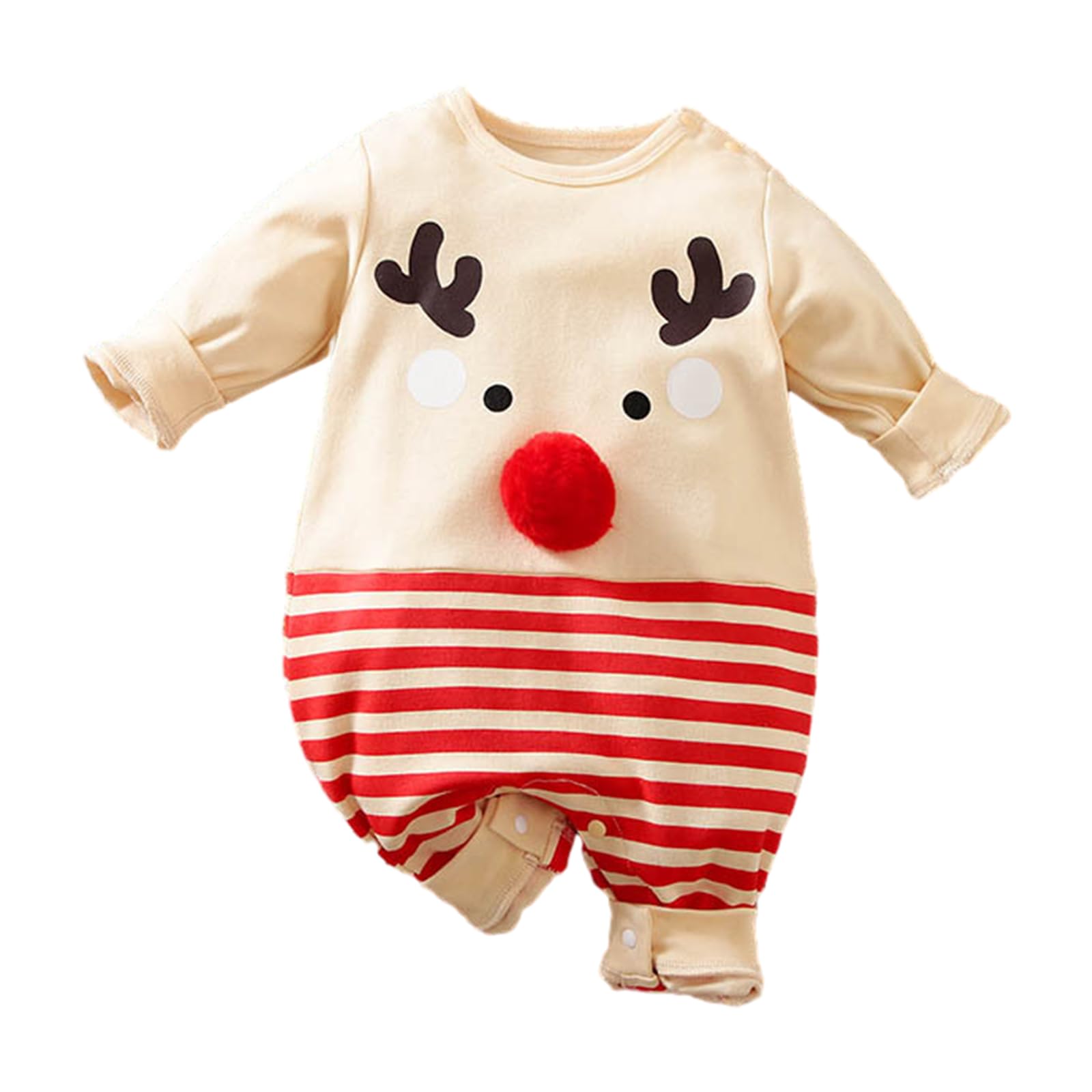 SANRLO Weihnachten Baby Overall Stilvolle Säuglingsspielanzug Santa Cosplay Kostüm Langärmelige Onepieces Winter Baby Kleidung