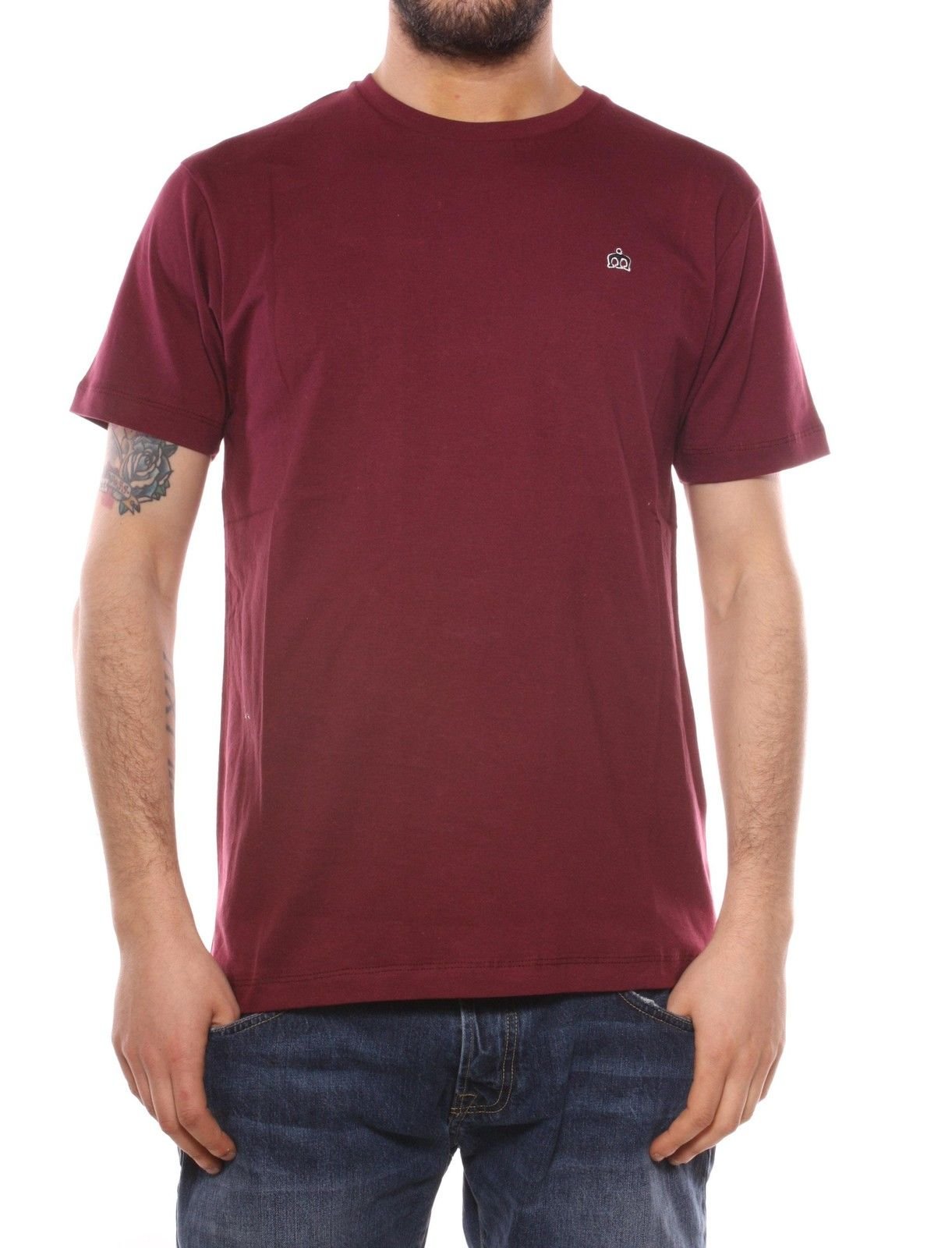 Merc of London Herren Keyport, T-Shirt, Rot (Burgandy), XXXL