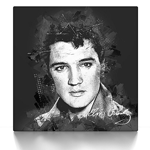 CanvasArts Elvis Presley Street Art - Leinwand Bild - Modern Art (40 x 40 cm, Leinwand auf Keilrahmen, Elvis Presley)