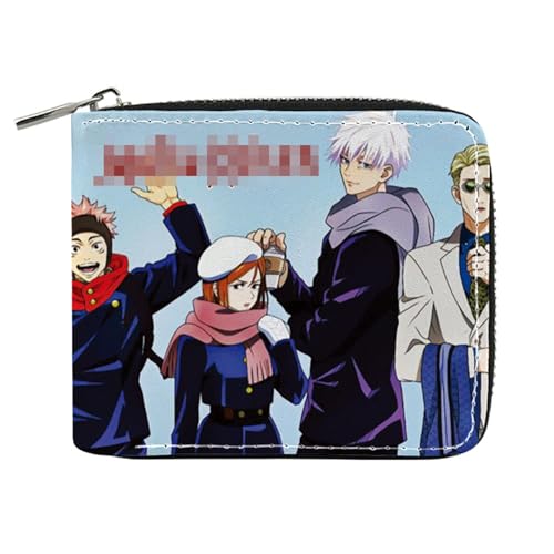 RYNDEX Jujut-su Kais-en Geldtasche Anime, Süß Spaß Einzigartig Karten Geldbeutel, Scheckkartenetui für Fans Teens Geburtstagsgeschenk(Color:Multicolor 13)