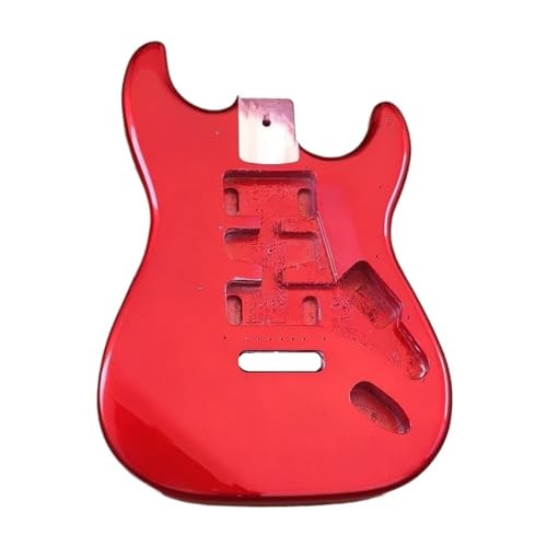 Korpus Für E-Gitarre Aus Pappelholz, Sunburst-Farbe, Gitarrenzubehör, Gitarren-Fass-Korpus, Hochglanz-Finish (Color : 16 Metallic red)