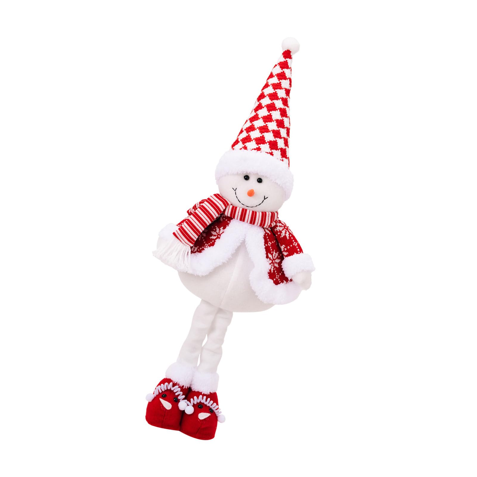 ZIDDAR Weihnachten Santa Schneemann Hirsch Stehende Plüsch Puppen Figur Einziehbare Bein Figur Spielzeug Saisonale Dekorative Ornament