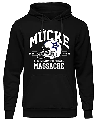 Uglyshirt Mücke 63 Herren Kapuzenpullover | Football Hoodie Kult Weltkulturerbe Pullover | M2 Schwarz (M)