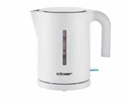 Cloer 4121 Wasserkocher / 2200 W / große Wasserstandsanzeige / Trockengeh- und Überhitzungsschutz / 1,2 Liter / weiß