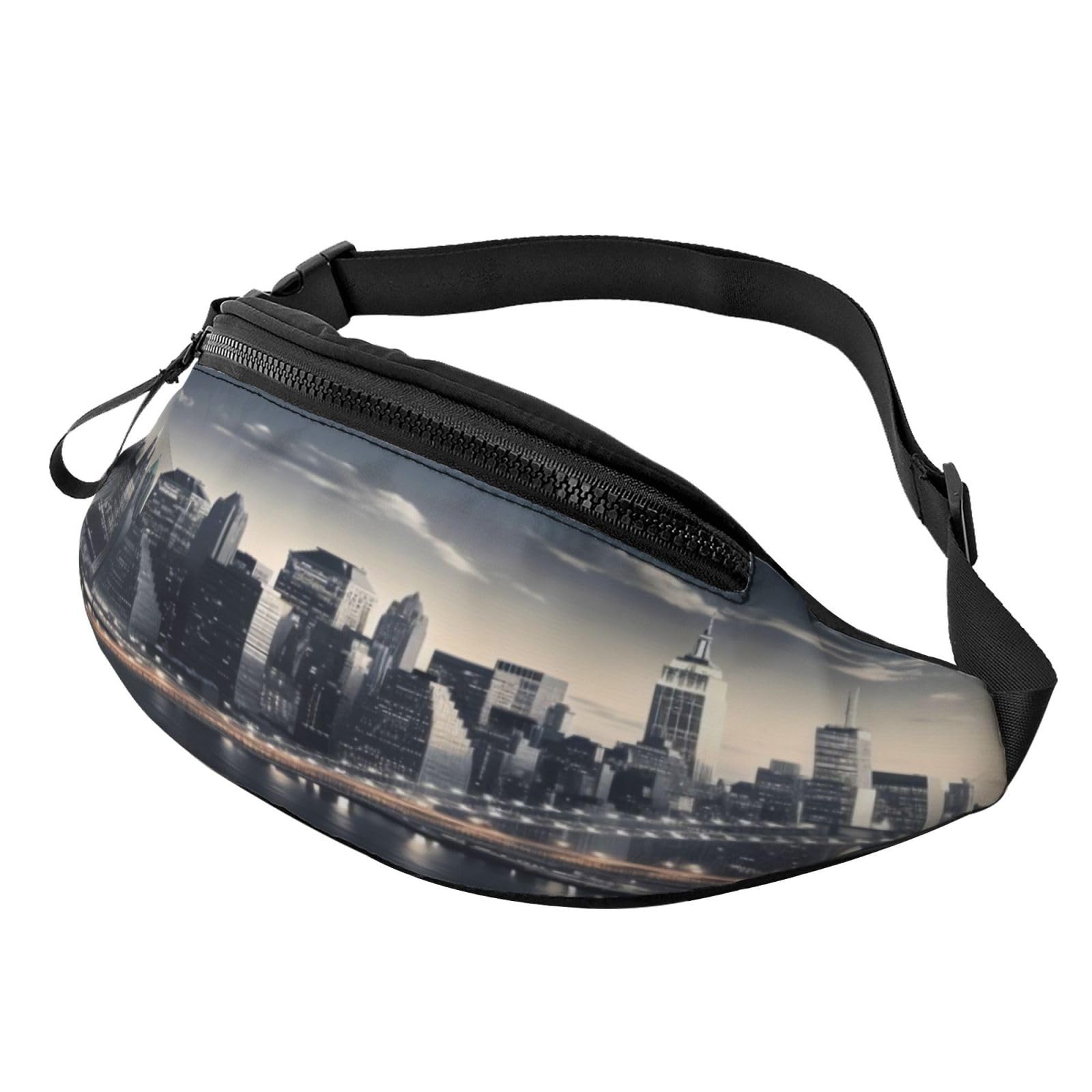 Rainbow Striped Fanny Pack-Lightweight Waist Bag for Travel and Daily Use, new york, Einheitsgröße