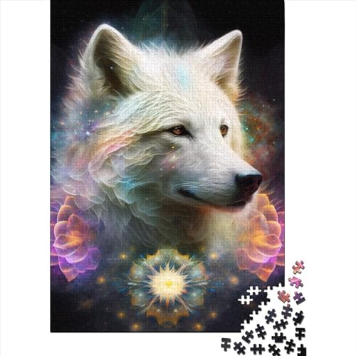 Kunstpuzzle für Erwachsene 1000 Teile Wolf für Erwachsene 1000-teiliges Puzzlespiel Spielzeug für Erwachsene Familienpuzzle Geschenk 75x50cm