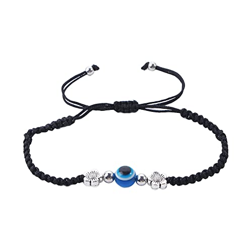 YIHANSS Armband Böser Blick Armbänder, Retro Geflochtene Handseile Verstellbare Anhänger Armbänder, Modische Paar Armbänder Handgefertigte Glücksarmbänder Damenschmuck